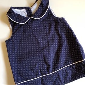 Gymboree polka dot Peter Pan collar top size 4